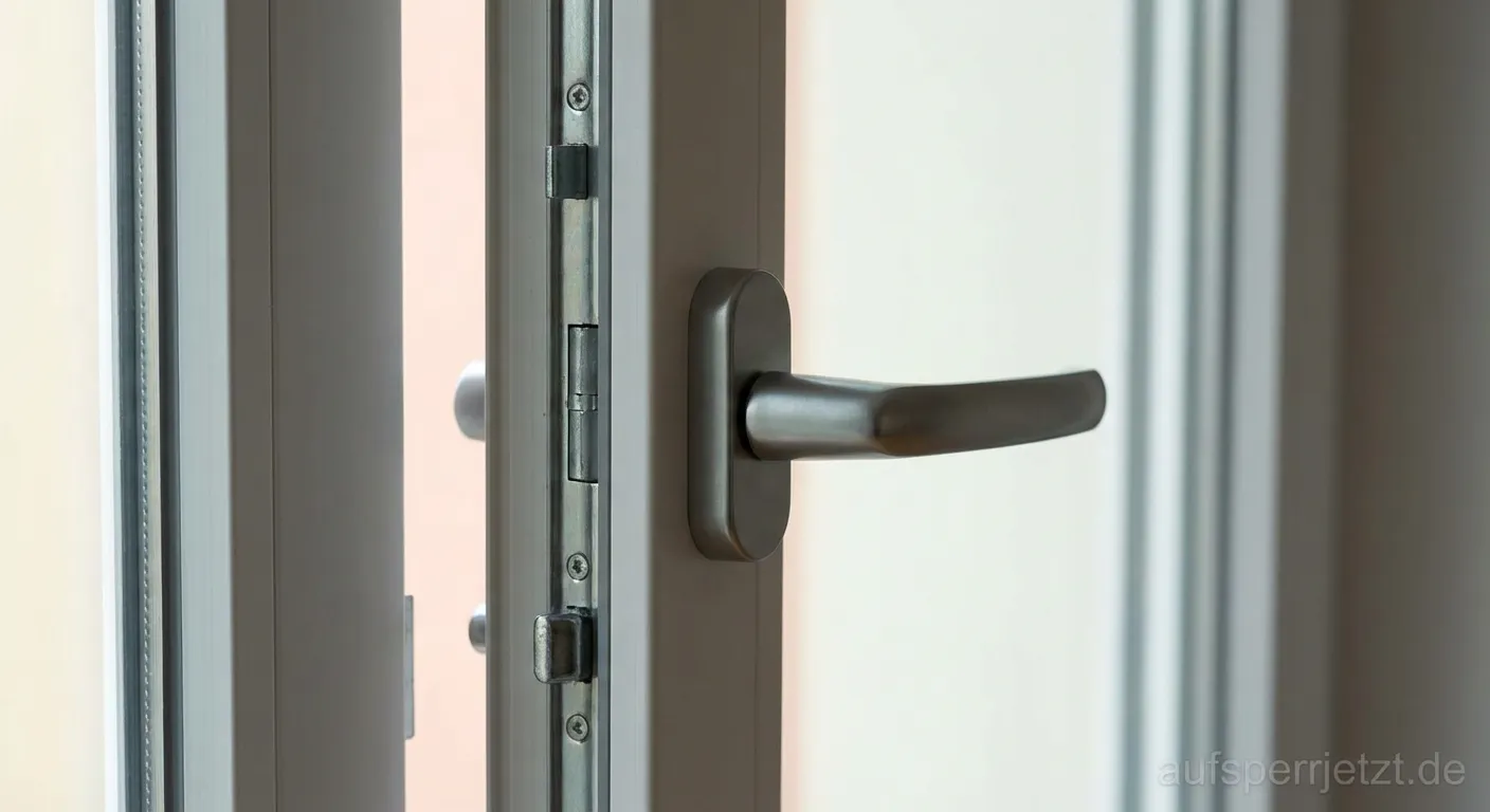 Moderne Balkontür mit Sicherheitsbeschlägen und Mehrfachverriegelung