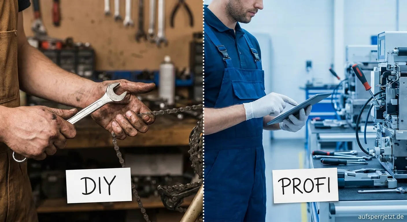 Vergleich zwischen DIY-Wartung und professioneller Wartung