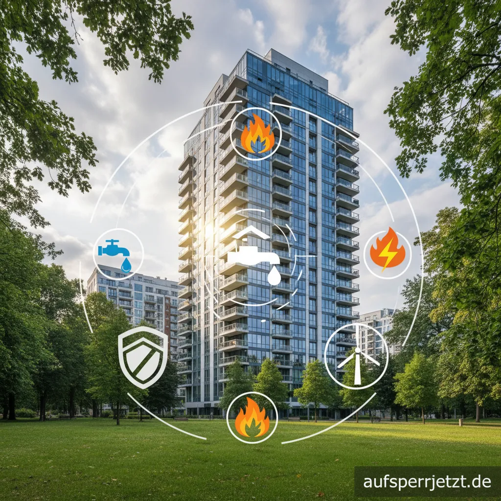 Haus, das durch einen Schutzschild der Gebäudeversicherung geschützt ist