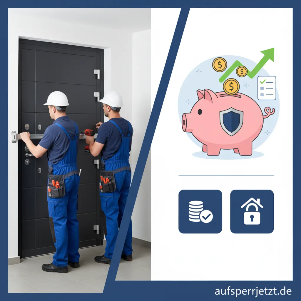 Professionelle Montage eines Panzerriegels an einer Wohnungstür für erhöhten Einbruchschutz.