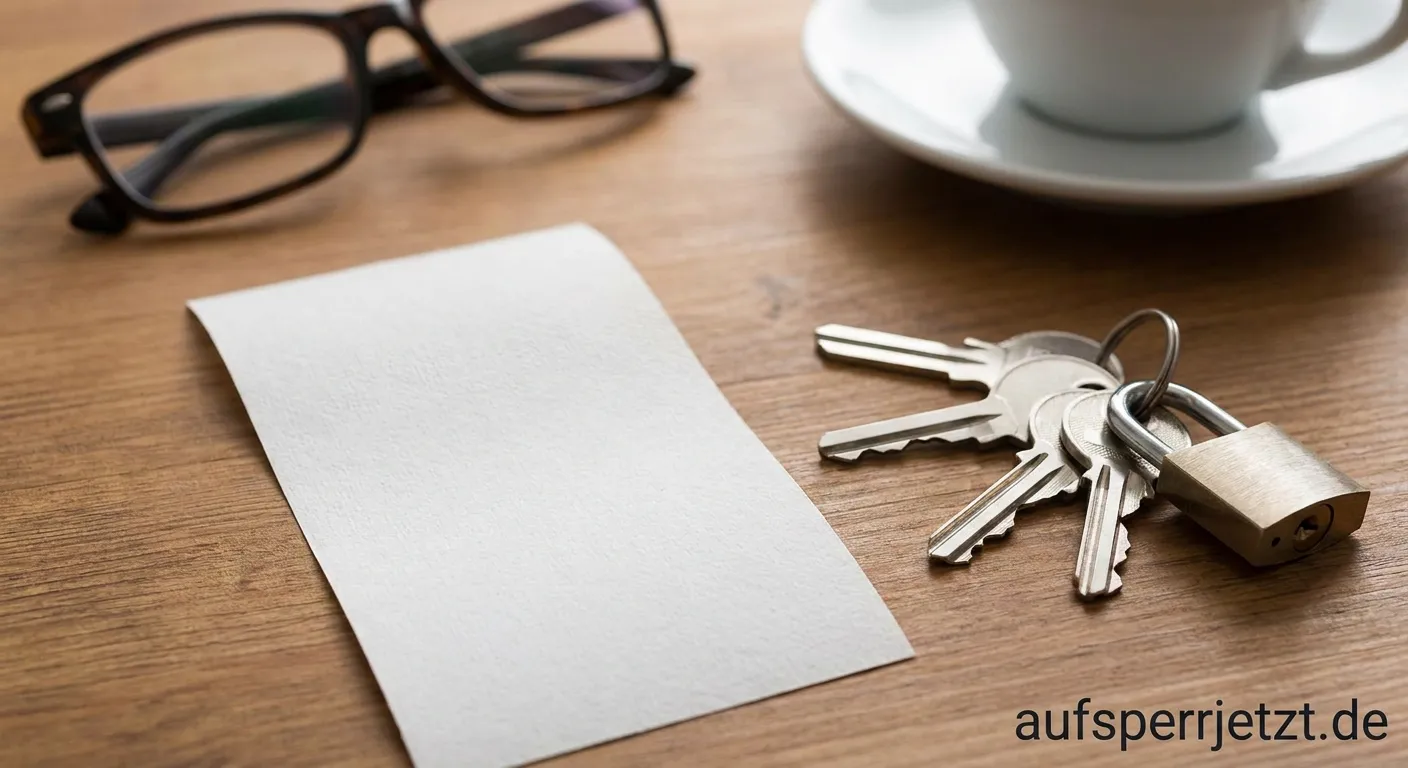 Quittung Dokument Aufsperrdienst Beleg
