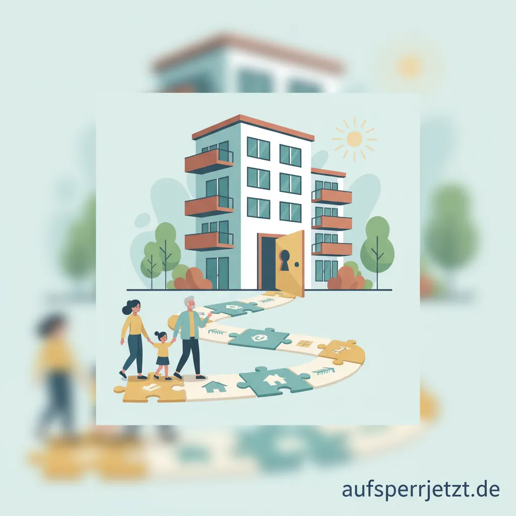 Moderne Wohnblöcke einer städtischen Wohnungsbaugesellschaft